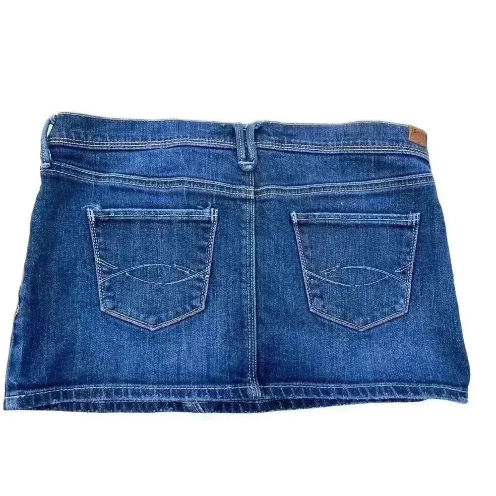 ABERCROMBIE BIG GIRLS DENIM MINI SKIRT•DARK WASH•SIZE 16•